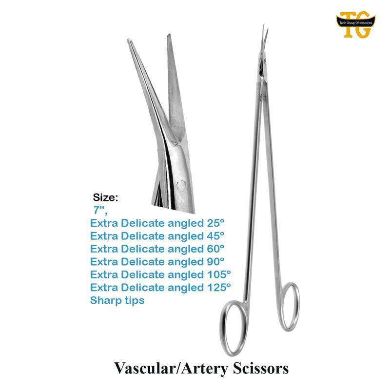 Vascular Artery Scissors, surgical instruments, TGI's own catalog photograph