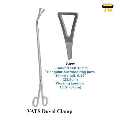 Vats Duval Clamp, surgical instruments, TGI's own catalog photograph