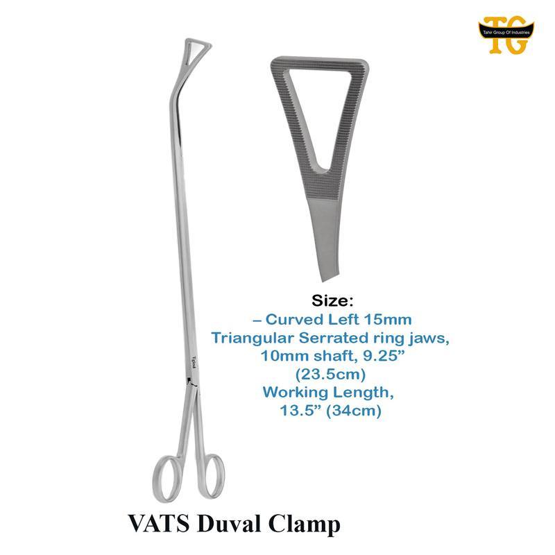 Vats Duval Clamp, surgical instruments, TGI's own catalog photograph