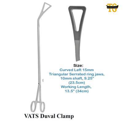 Vats Duval Clamp, surgical instruments, TGI's own catalog photograph