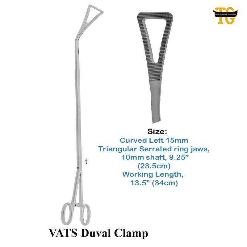 Vats Duval Clamp, surgical instruments, TGI's own catalog photograph