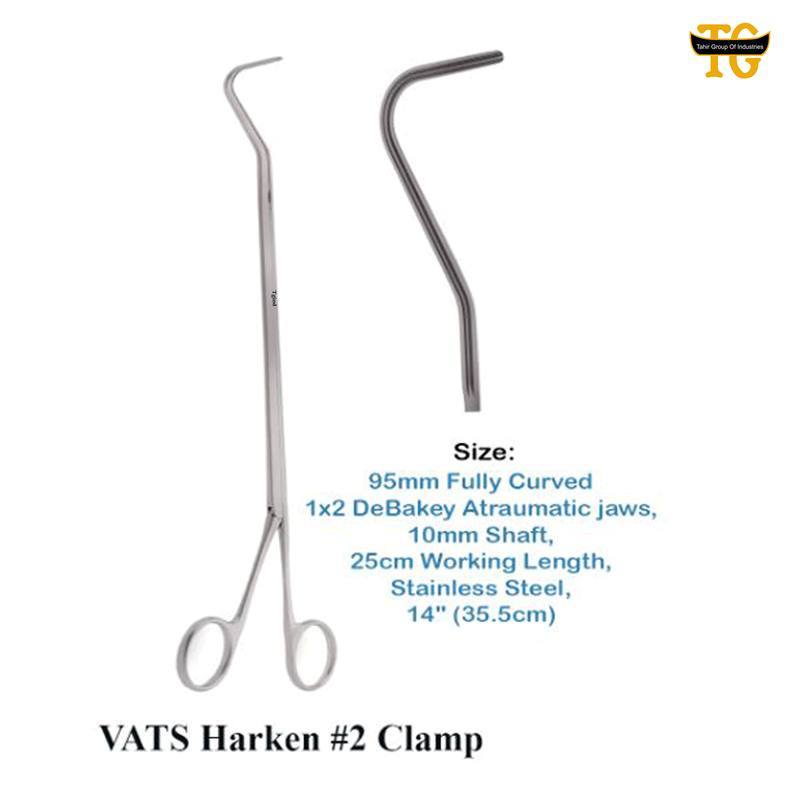 VATS Harken #2 Clamp, surgical instruments, TGI's own catalog photograph