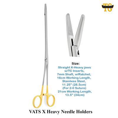 Vats Heavy Needle Holder, surgical instruments, TGI's own catalog photograph