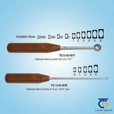 Volkmann Bone Curette, orthopedic instruments, TGI's own catalog photograph