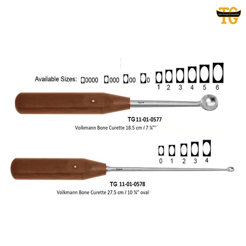 Volkmann Bone Curette, orthopedic instruments, TGI's own catalog photograph