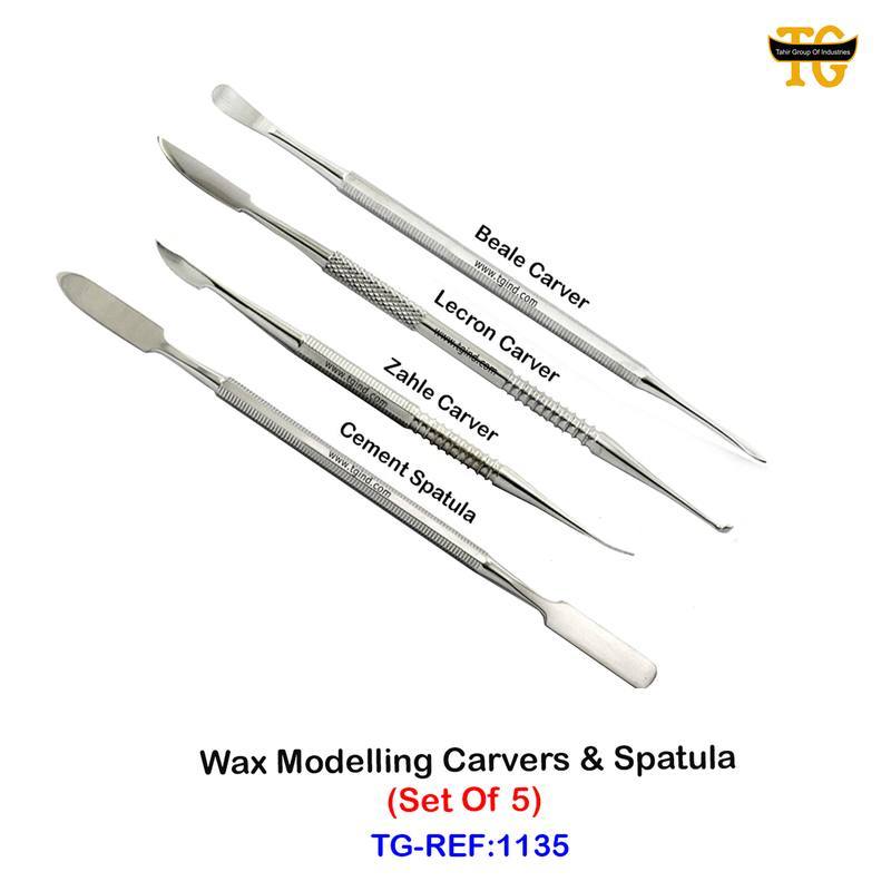 Wax Modeling Carvers & Spatula (Set Of 5), dental instruments, TGI's own catalog photograph