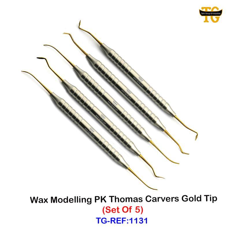 Wax Modeling PK Thomas Carvers Gold Tip, dental instruments, TGI's own catalog photograph