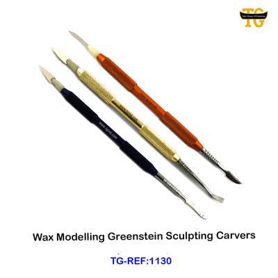 Wax Modeling Greenstein Sculpting Carvers, dental instruments, TGI's own catalog photograph