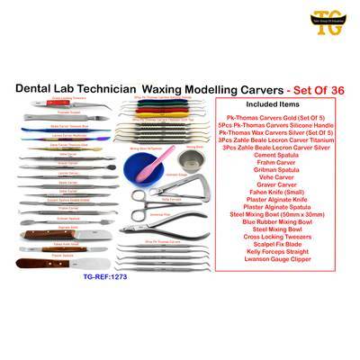 Wax Modeling Carver Kit, dental instruments, TGI's own catalog photograph