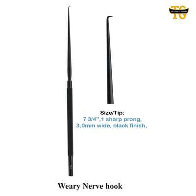 Weary Nerve Hook, surgical instruments, TGI's own catalog photograph