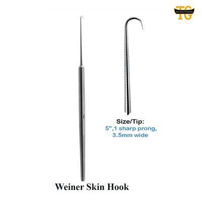 Wiener Skin Hook, surgical instruments, TGI's own catalog photograph