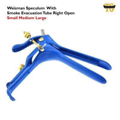 Weisman Speculum Right Open, electrosurgical instruments, TGI's own catalog photograph