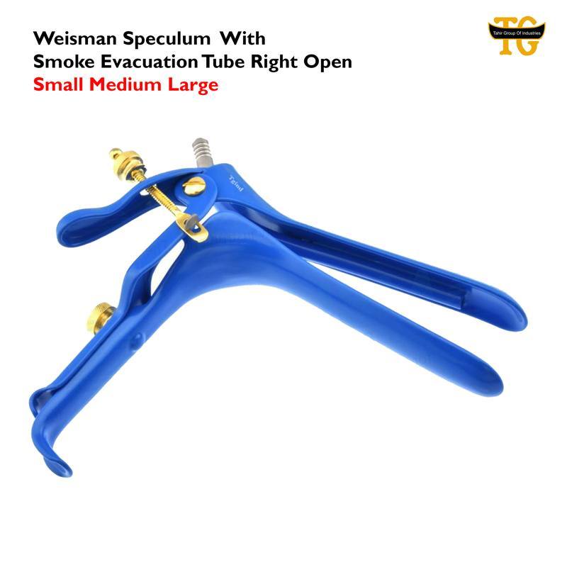 Weisman Speculum Right Open, electrosurgical instruments, TGI's own catalog photograph