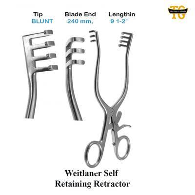 Weitlaner Retractor, surgical instruments, TGI's own catalog photograph