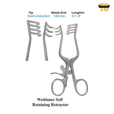 Weitlaner Retractor, surgical instruments, TGI's own catalog photograph