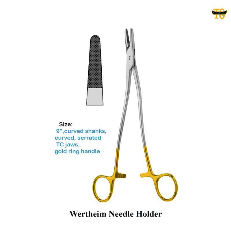 Wertheim Needle Holder, surgical instruments, TGI's own catalog photograph