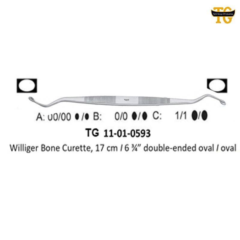 Williger Bone Curette, orthopedic instruments, TGI's own catalog photograph