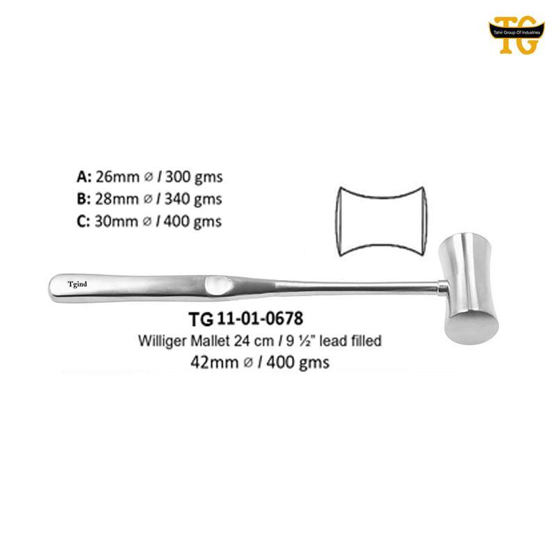 Williger Mallet, orthopedic instruments, TGI's own catalog photograph