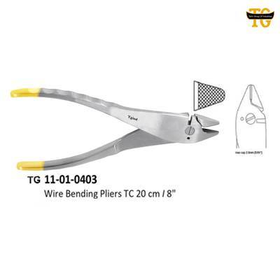 Wire Bending Pliers TC, orthopedic instruments, TGI's own catalog photograph