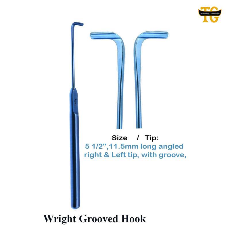 Wright Grooved Hook, surgical instruments, TGI's own catalog photograph