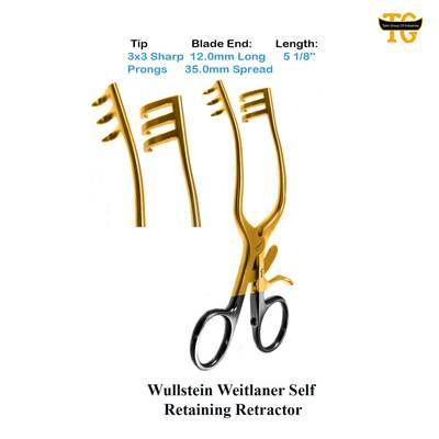 Wullstein Weitlaner Self Retaining Retractor, surgical instruments, TGI's own catalog photograph