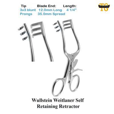 Wullstein Weitlaner Self Retaining Retractor, surgical instruments, TGI's own catalog photograph
