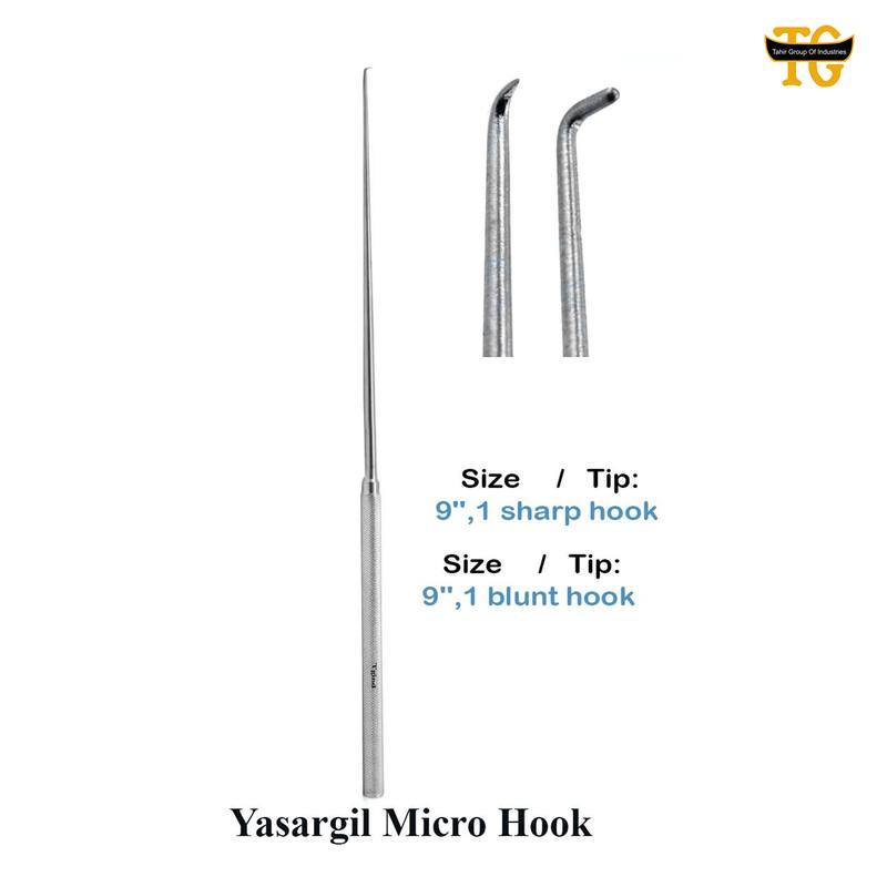 Yasargil Micro Hook, surgical instruments, TGI's own catalog photograph