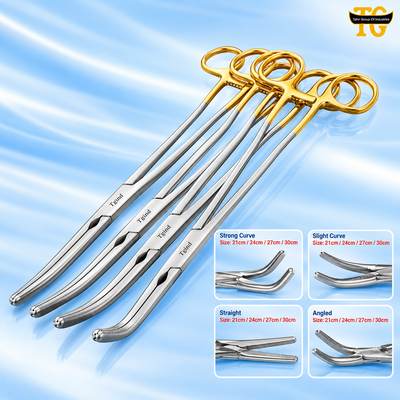 Zephyr Hysterectomy Clamp, gynecology instruments, TGI's own catalog photograph